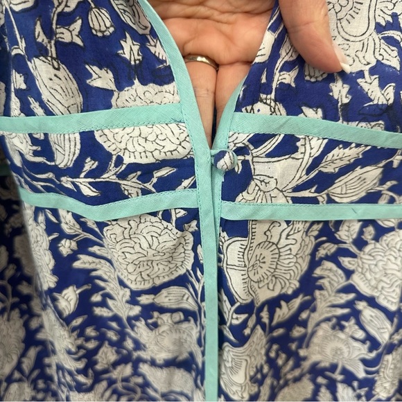 Sue Sartor Kimono Duster Blue Floral - Picture 5 of 10